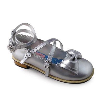 Antaina~ Japanese Style Lolita Tea Party Shoes Size 46-49 silver-low heel 2.5cm 46 
