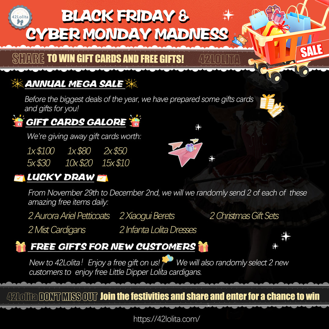 Celebrate Black Friday with 42Lolita: Exclusive Deals & Magical Giveaways Await You!