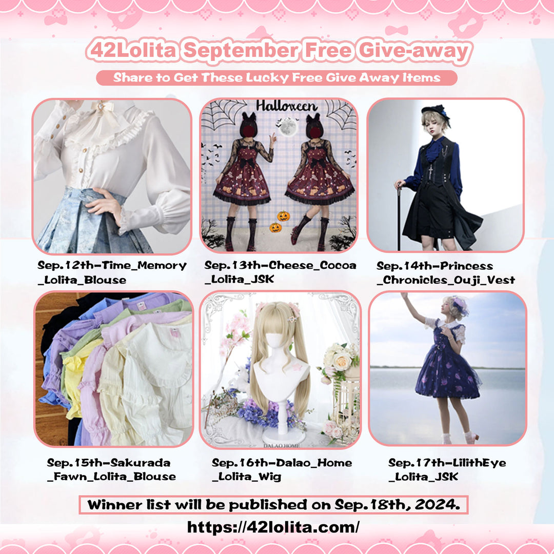 Win Free Lolita and Ouji Fashion Items! Join the 42Lolita Giveaway Now!