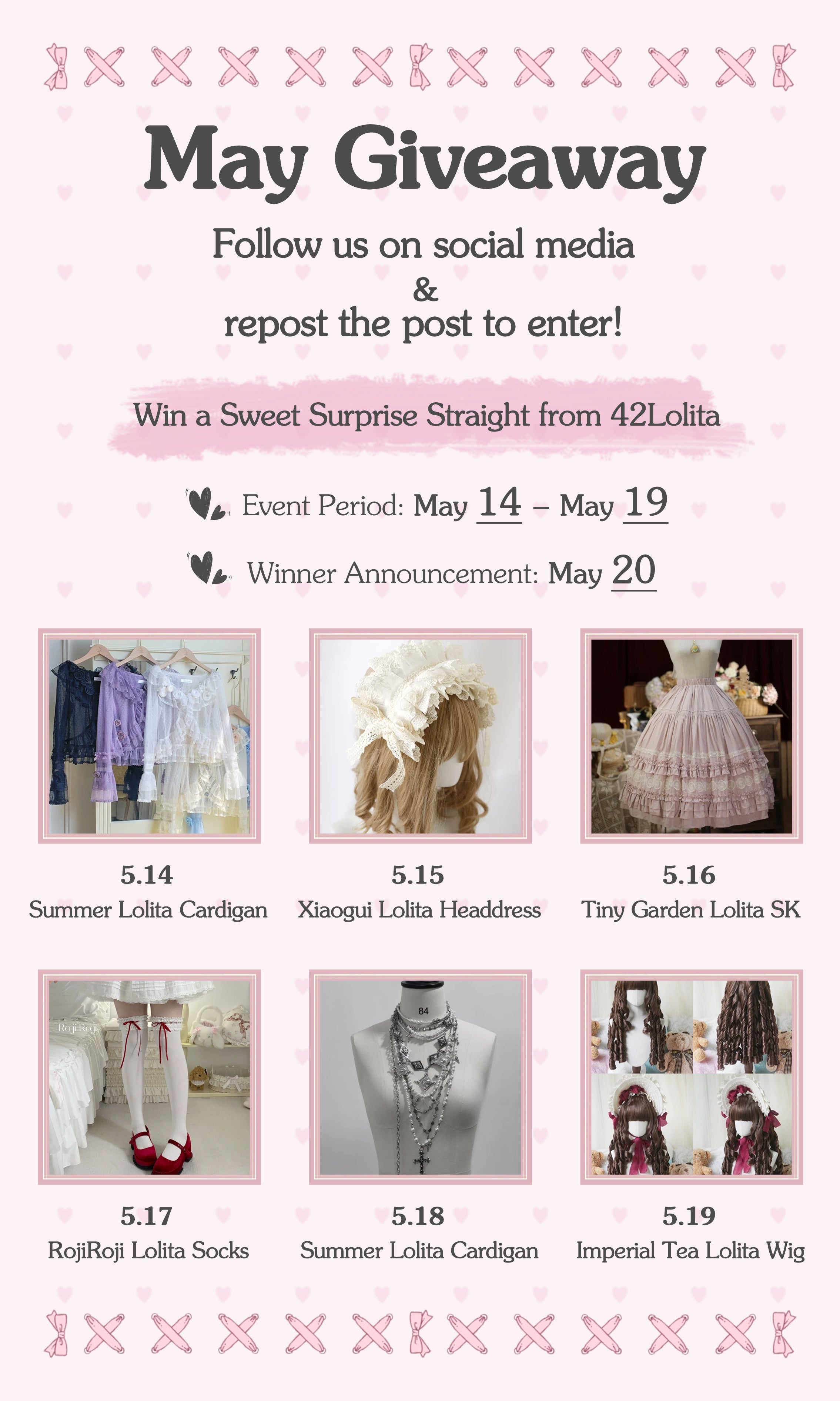 May Giveaway: Win a Sweet Surprise from 42Lolita! 🎀