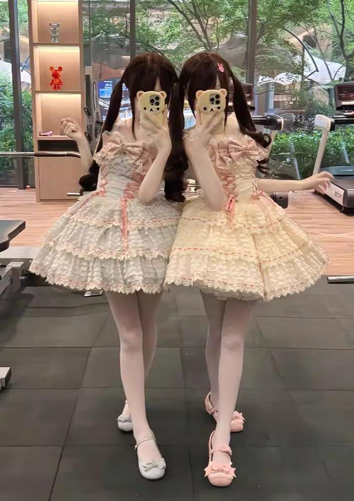 Floral Elegy - Sweet Lolita JSK Dress, Tiered Hem