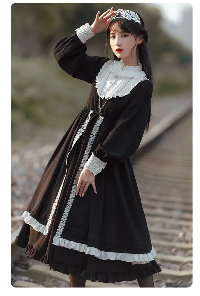 With PUJI - Confession - Nun Lolita OP Dress