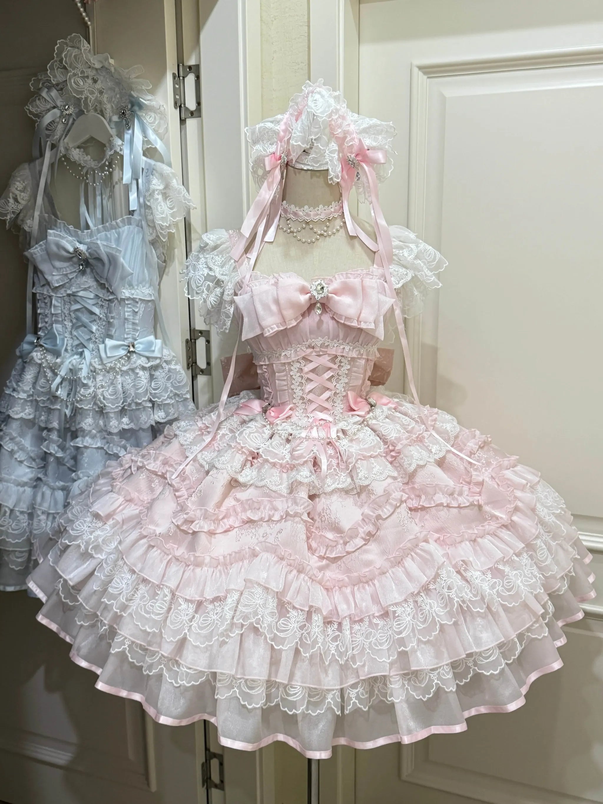 Sugar Girl - Eternal Vow - Weeding Lolita JSK, Detachable Overlay (L M S) 44248:800952