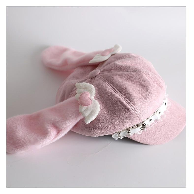 Xiaogui~Kawaii Lolita Hat Daily Baseball Cap with Detachable Ears