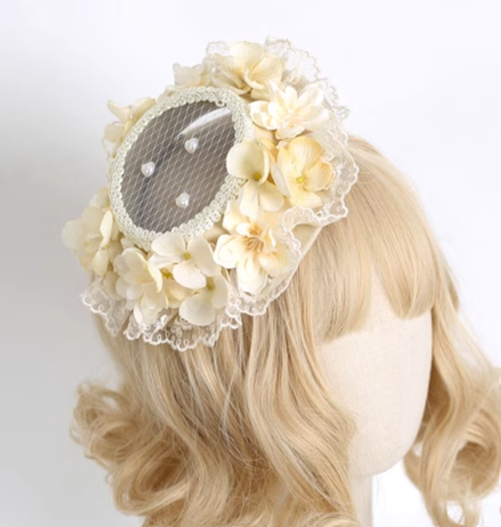 Xiaogui - Elegant Lolita Tea Party Multicolor Hat