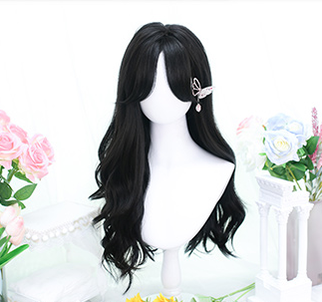 Dalao Home~Contains Items~Natural Lolita Long Curly Black Wig   