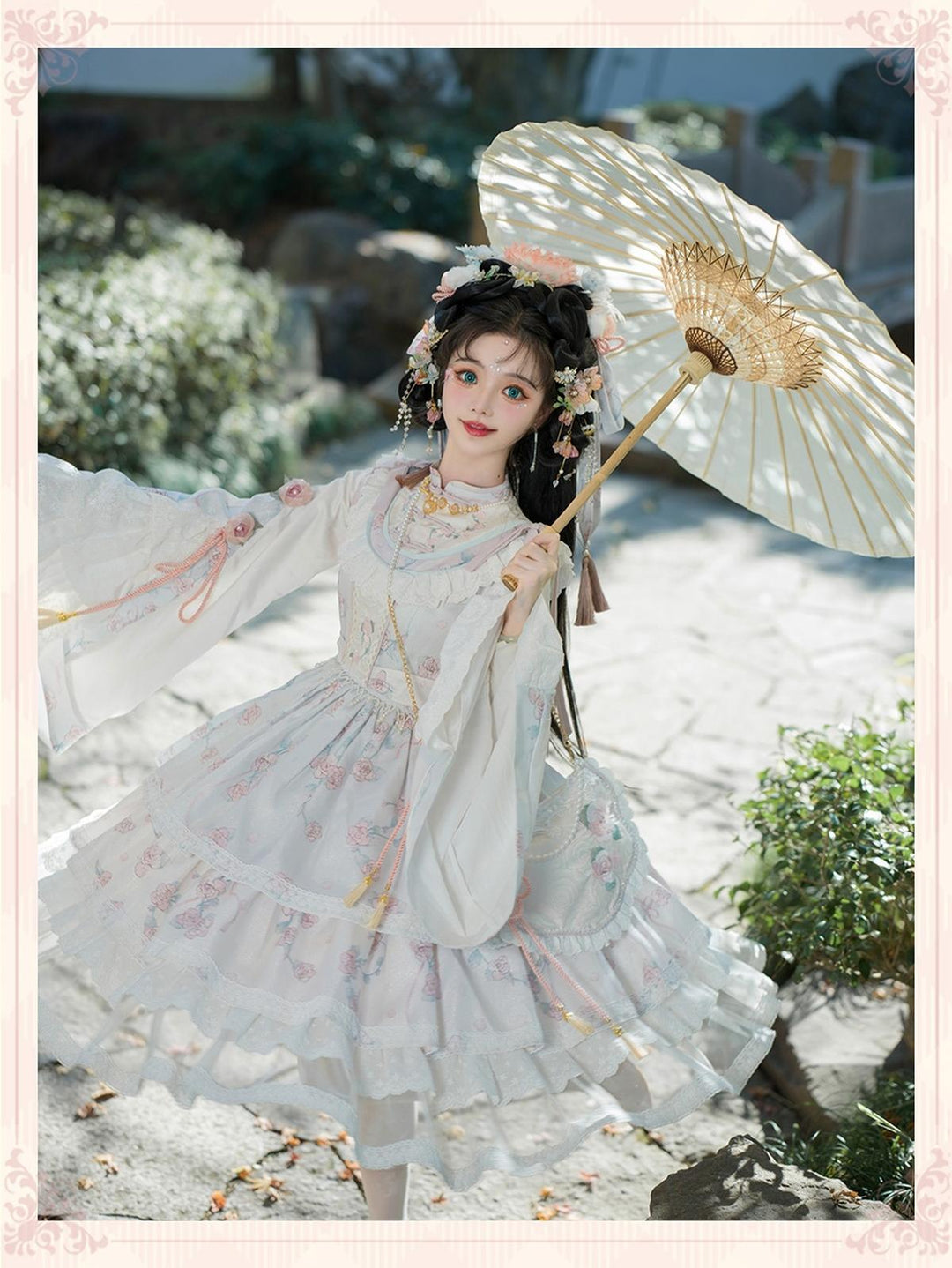 Bramble Rose~Exquisite Luo Shen~Qi Lolita OP Dress Chinese Style Lolita JSK 41402:694158