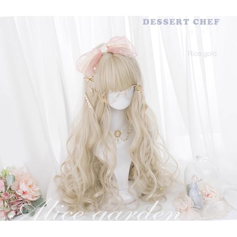 Alicegarden~Dessert chef~Elegent Lolita Wig Long Curly Hair Wigs Dessert chef  