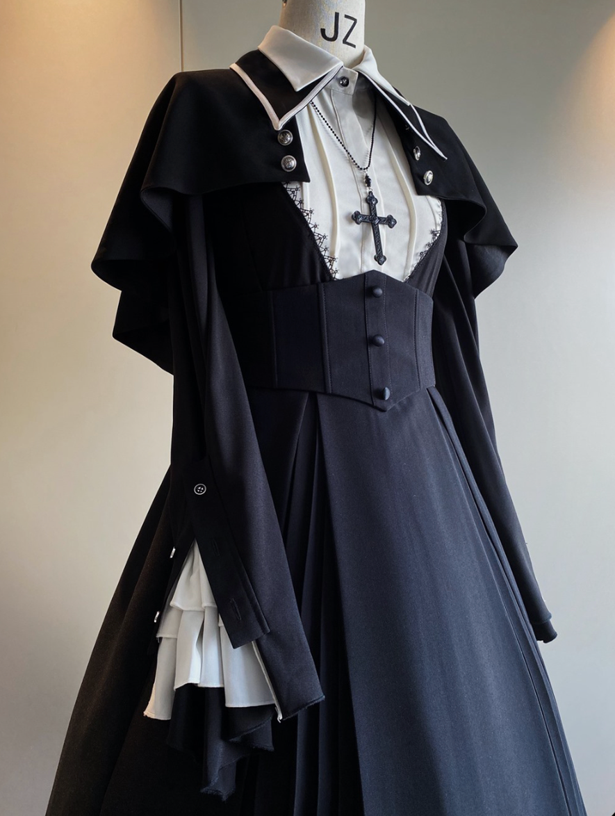 Susin Lolita~Cross Praise~Nun Style Gothic Lolita Dress and Blouse 12878:183558