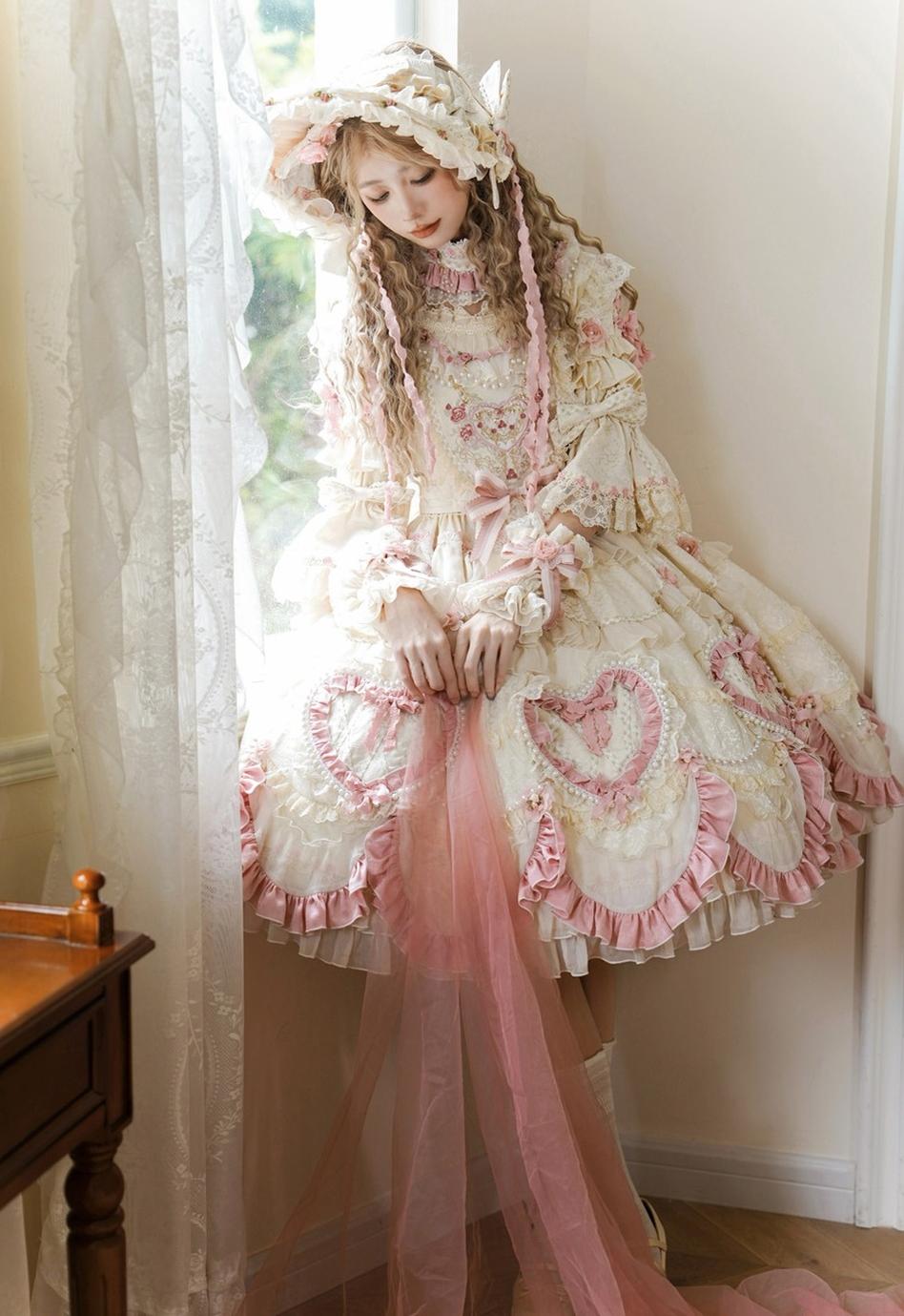 Bramble Rose - Antique Cake - Vintage Lolita OP Princess Dress Gorgeous Lolita Outfit 41536:701628