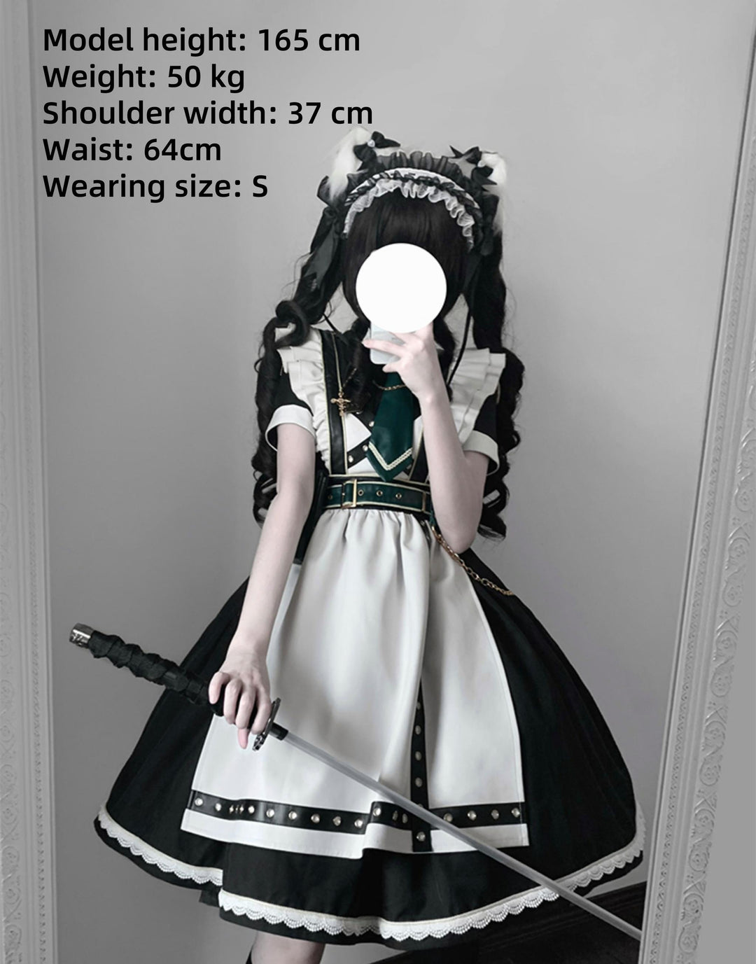 Forest Fluorescent Carps~Girl's Weapon~Military-Inspired Maid Lolita OP Suit