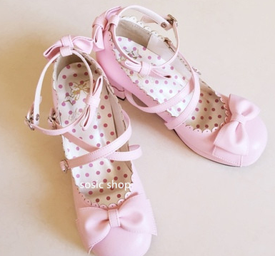 Sosic~Sweet Lolita High Heel Handmade Shoes   