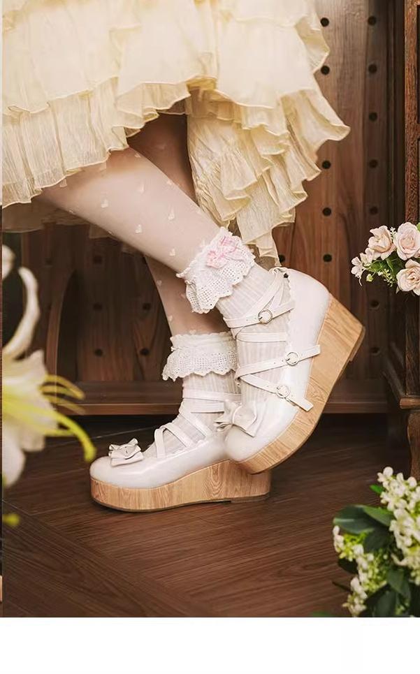 MODO - Old School Tata - Kawaii Lolita Hight Platform Shoes with Round Toe 42310:736268