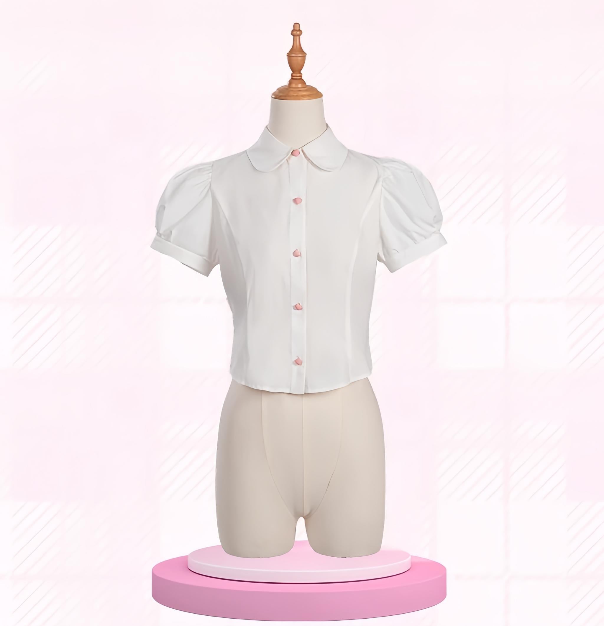 Silky Ballet - Cotton Sweet Lolita Blouse and Two-Size Crown Set (L M S XL XS) 45915:867758