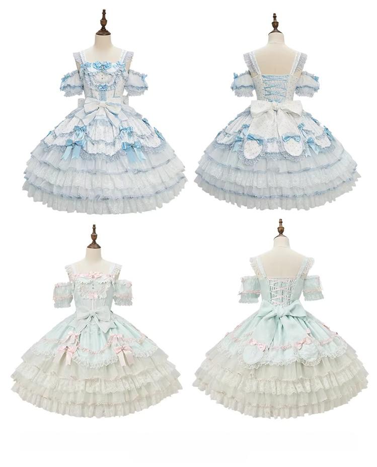 Strawberry Angel - Sweet Lolita JSK Dress, Detachable Sleeves 44452:808939