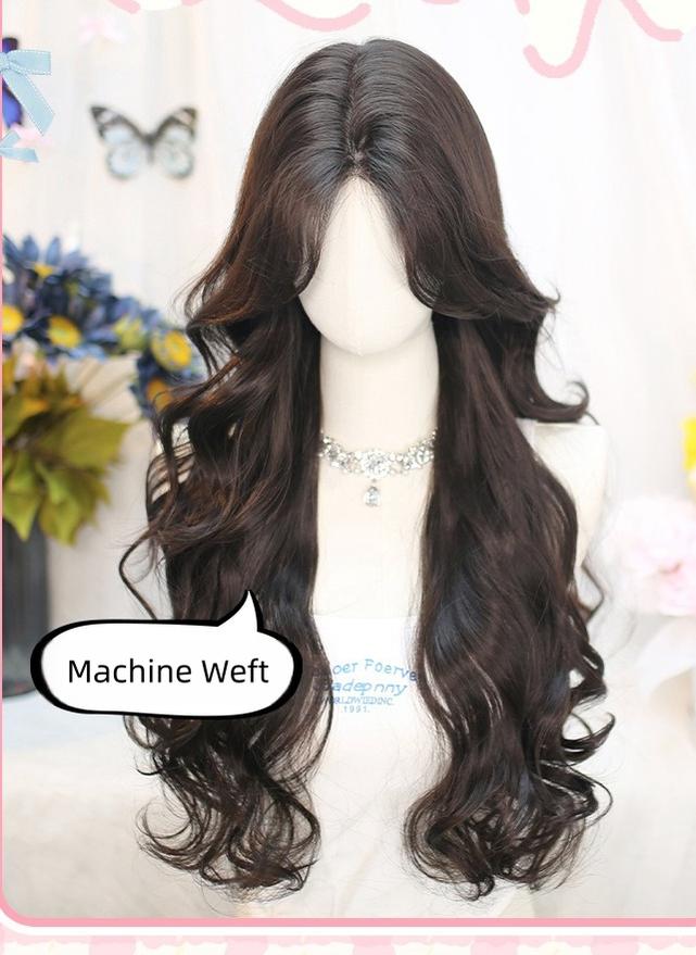 Dalao Home~Flower Season~70 CM Lolita Wig Long Curls Eight Character Bangs