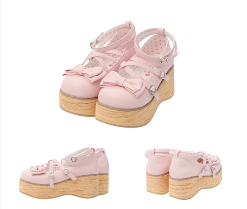 (Buyforme)MODO~Lolita Round-Toe Platform Multicolor Shoes   