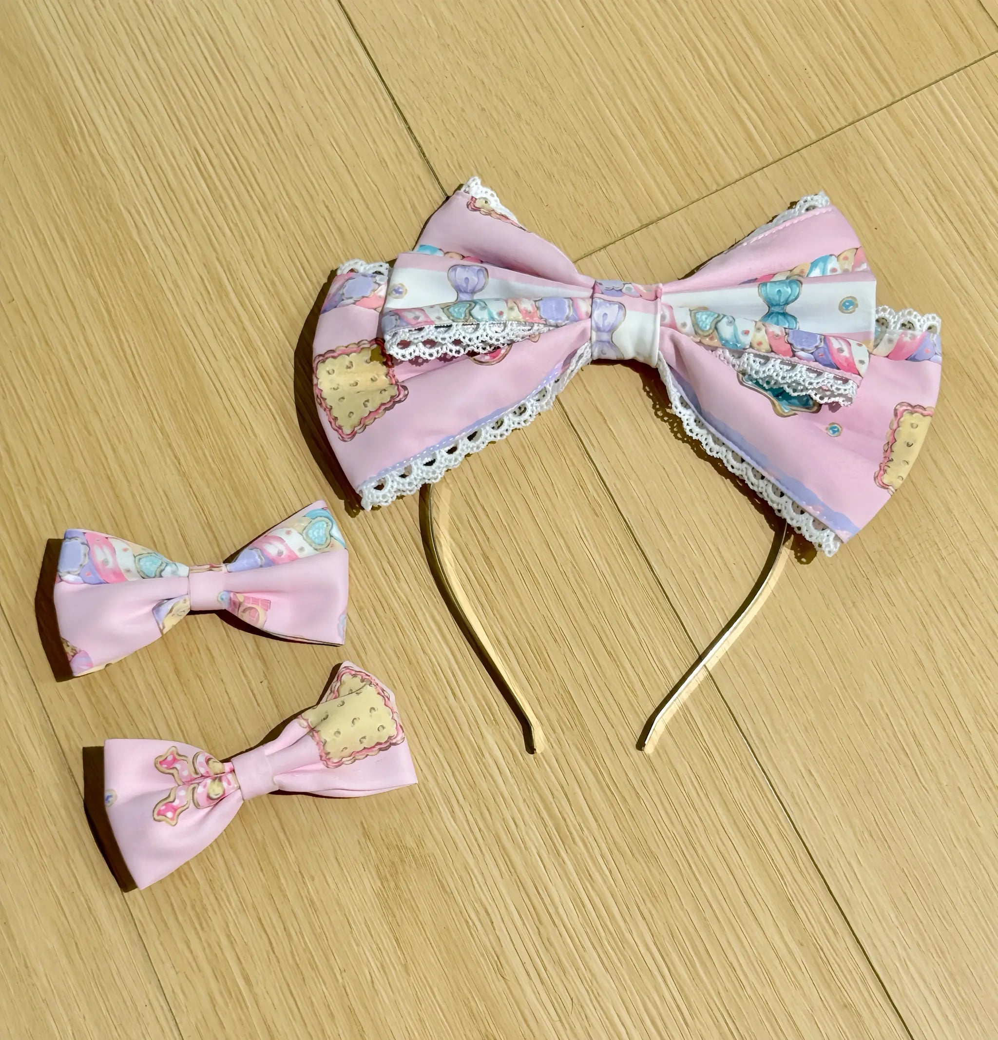 Sugar Frost Cookie - Old School Lolita Bear Dessert Printed JSK Dress 45661:857390