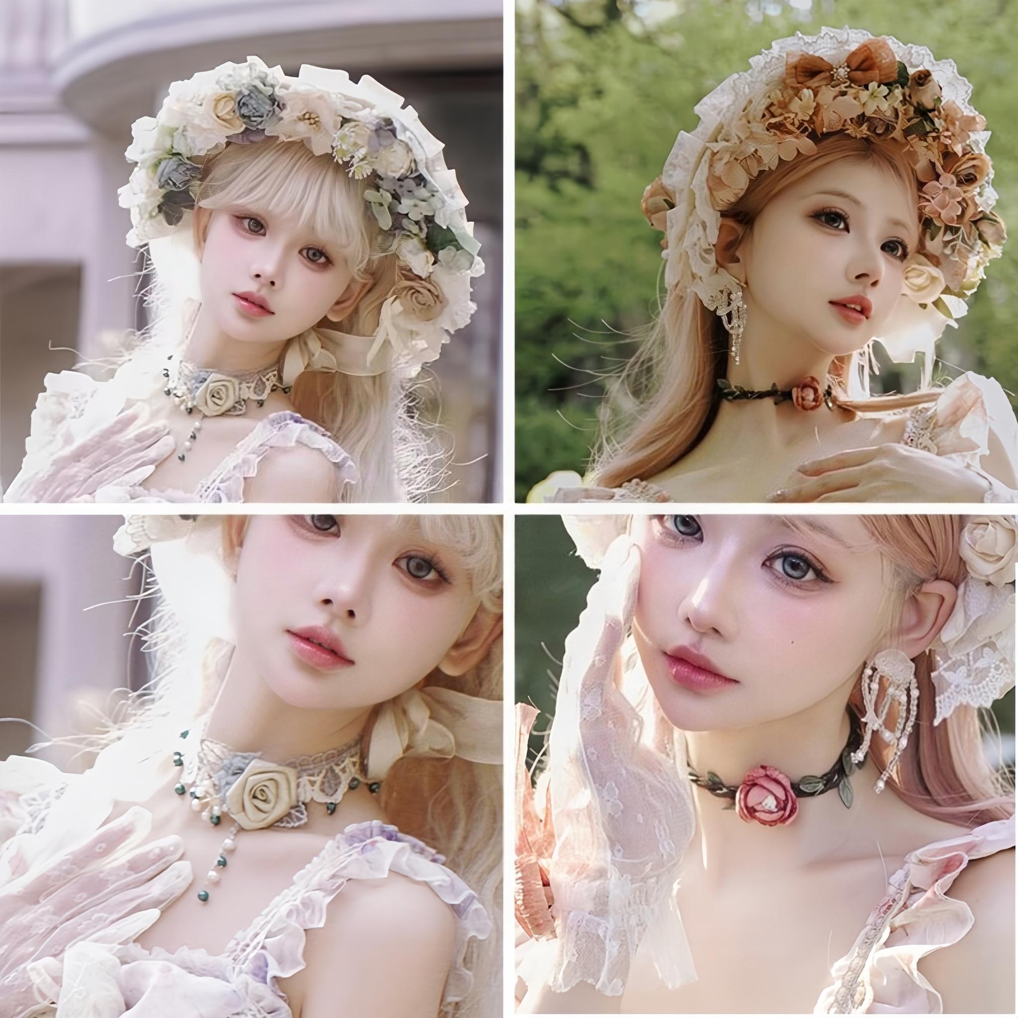 Rose Letter - Gorgeous Wedding Lolita BNT, Floral Accessories 44690:818833