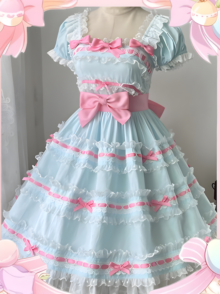 NanShengGe~Love Ice Cream~Plus Size Lolita OP Dress Multicolor   