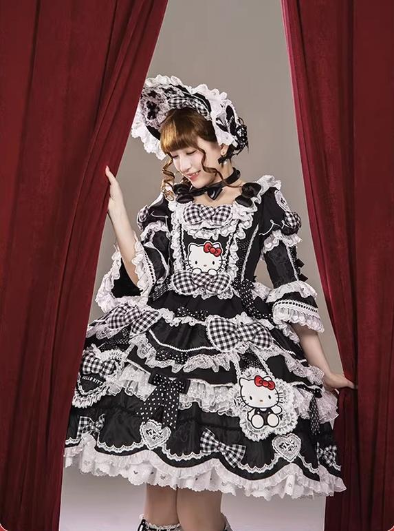 IP Collaboration Sweet Lolita OP Dress, Kitty Details