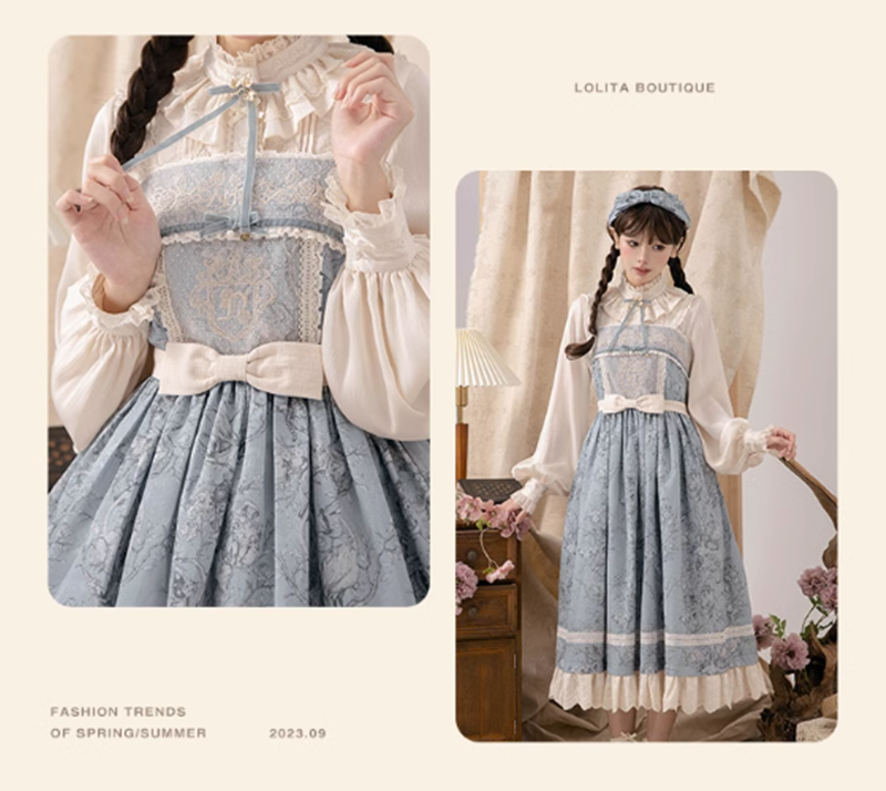 (Buyforme)NyaNya~ Lapland Forest~ Lolita Elegant Vintage Floral JSK OP Dress   