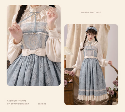 (Buyforme)NyaNya~ Lapland Forest~ Lolita Elegant Vintage Floral JSK OP Dress   