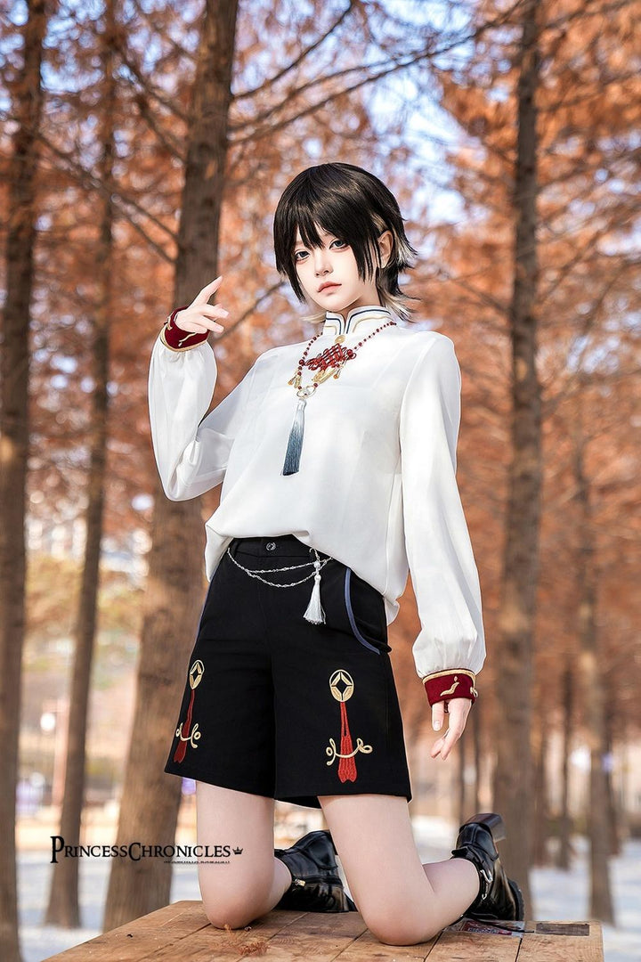 Princess Chronicles~Fortune and Treasure~Chinese Style Ouji Lolita Shorts Set with Cash Coins Details