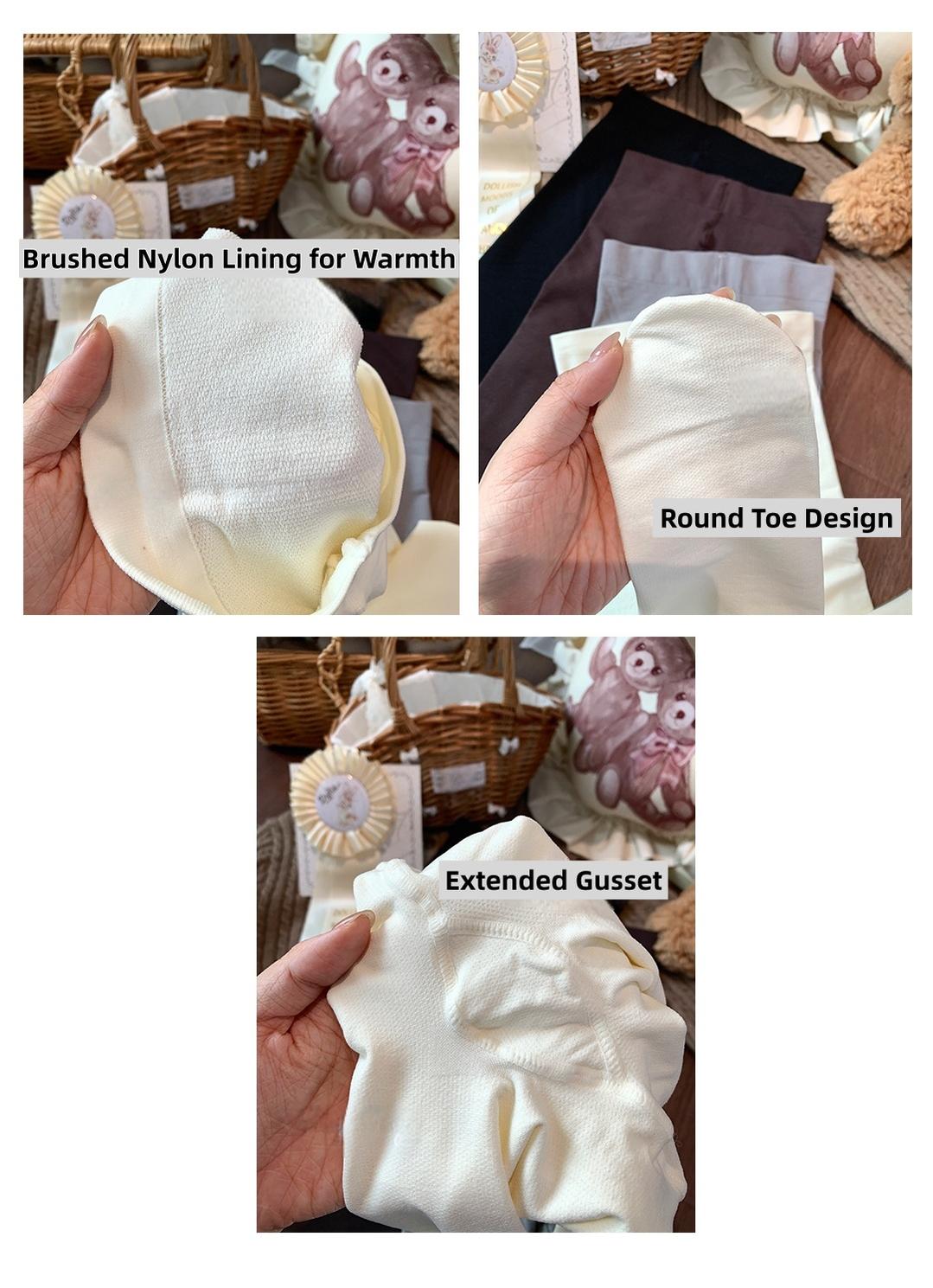 Roji Roji - Solid Lolita Winter Pantyhose, Thickened Velvet