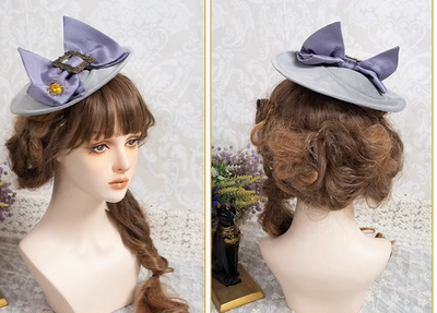Neo Ludwig~Elegant Lolita Bow Flat Bonnet Handmade Multicolors   