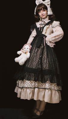 Cat-Romance~Coconut Milk Boo Boo~Elegant Lolita Polka Dot OP   