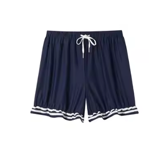 Niu Niu~Plus Size Lolita Dress Navy Sailor Swimsuit Short Sleeve XL dark blue swimming trunks 