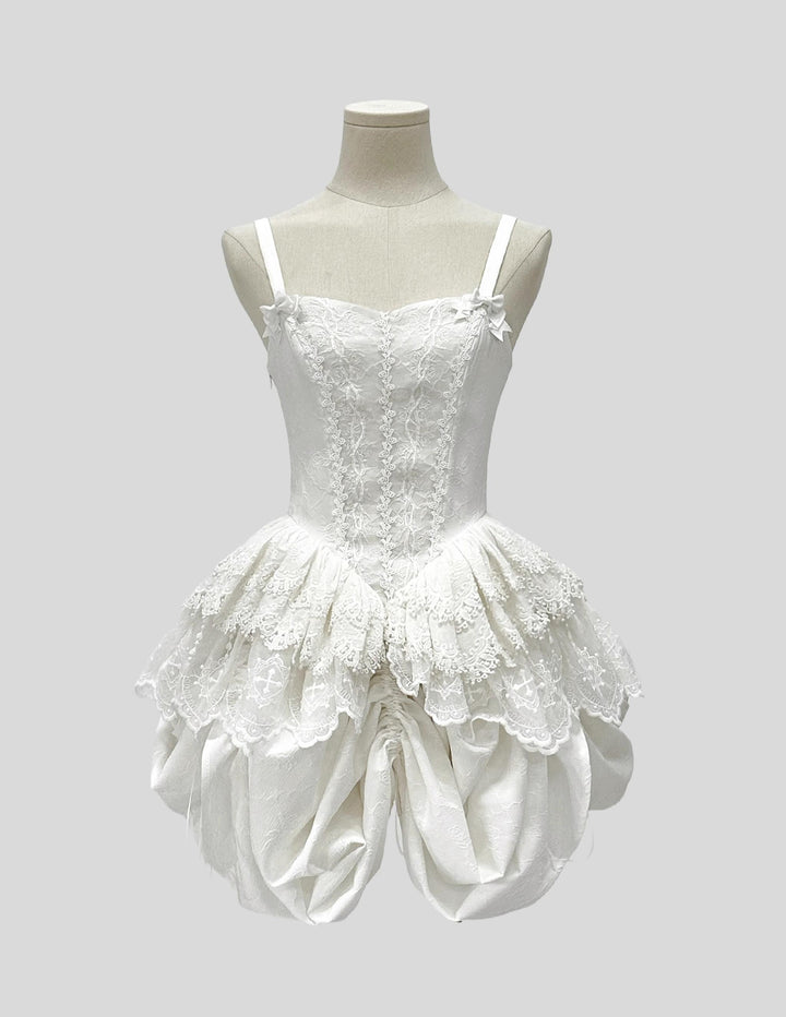 Dark Star Island~Moonlight Sanctum~Gothic Lolita Dresses Suit JSK SK Shirt XS White Wide Strap JSK 