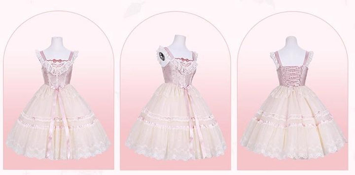 Mademoiselle Pearl~Silk Ballet~Wedding Lolita JSK Dress Princess Ballet Dress   