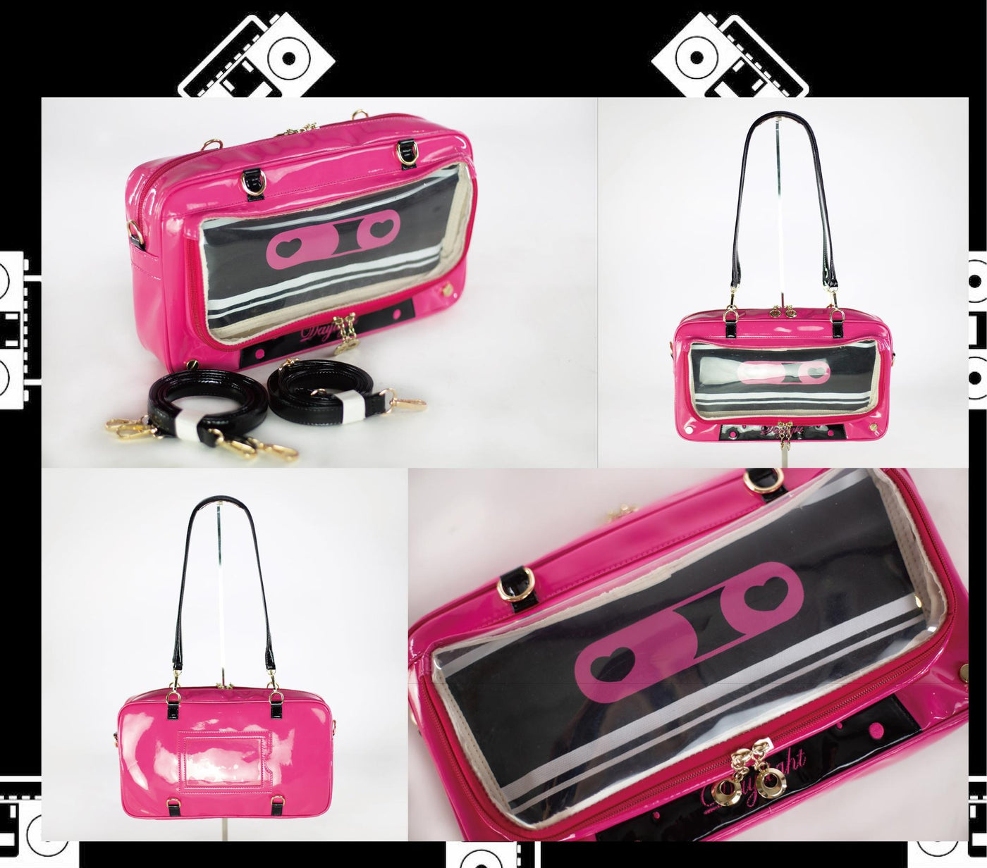 Daylight~Square Magnetic Ita Bag Lolita Fashion Handbag rose  