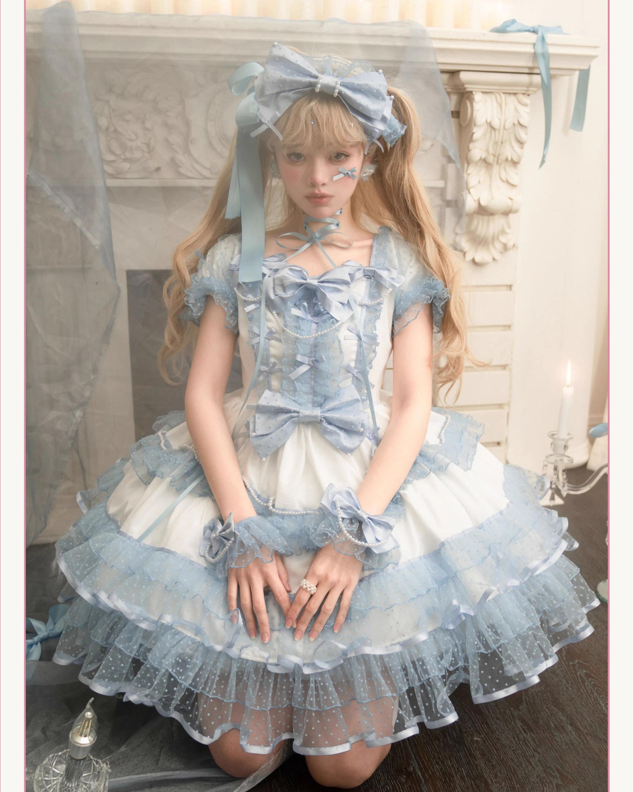 Showa Cross Lovers - Old School Lolita Heart Shaped OP Dress Accessories 39228:617138