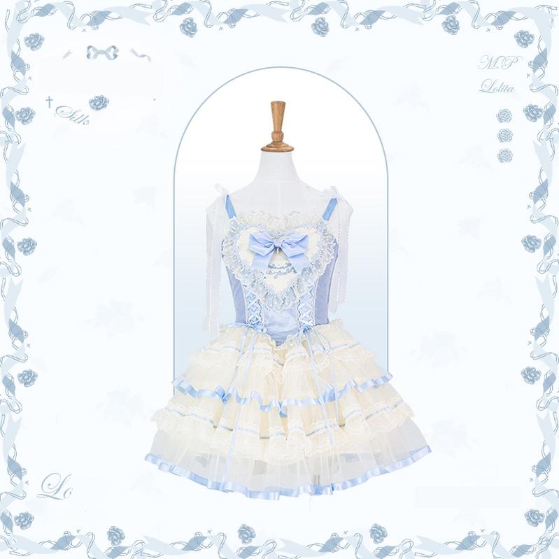 Flower and Pearl Box~Silk Ballet~Wedding Lolita JSK Dress Princess Bridal Dress (L M S XL XS) 34050:708118