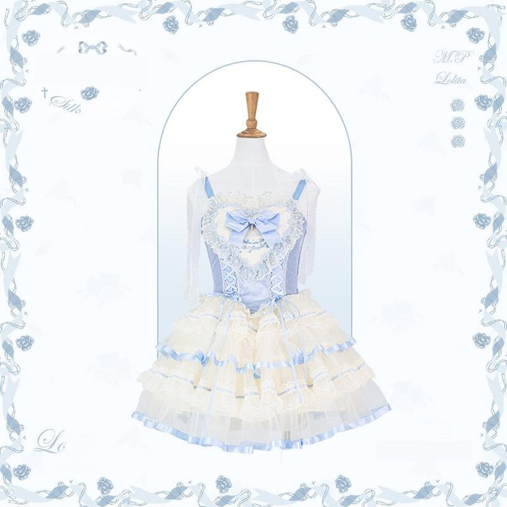 Flower and Pearl Box~Silk Ballet~Wedding Lolita JSK Dress Princess Bridal Dress (L M S XL XS) 34050:708118