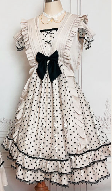 Cat-Romance~Coconut Milk Boo Boo~Elegant Lolita Polka Dot OP   