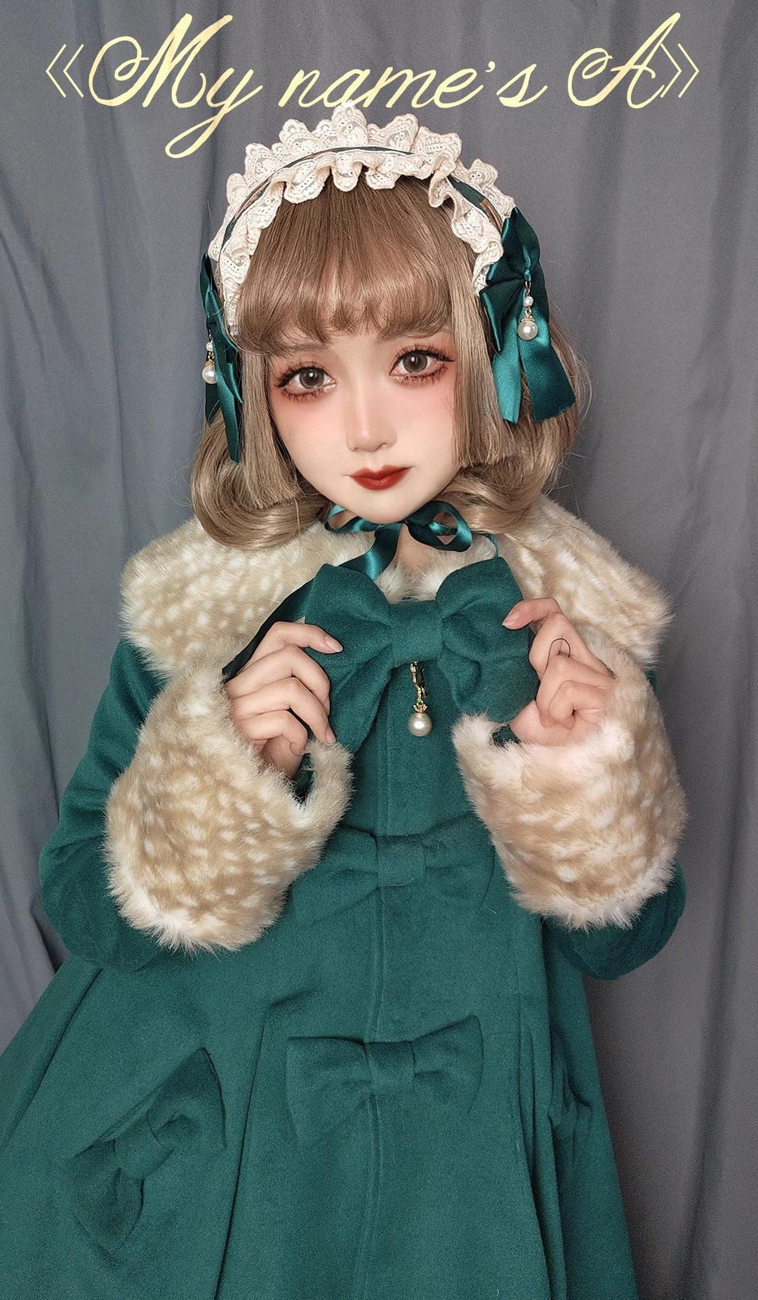Unideer~Winter Lolita Coat Wool Bow Overcoat