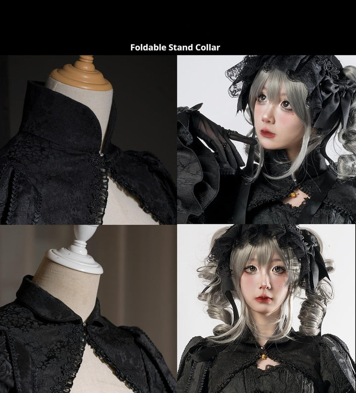 Smoothy~Caliburn~Gothic Lolita JSK Dress with Bolero with Detachable Sleeves 42012:724568