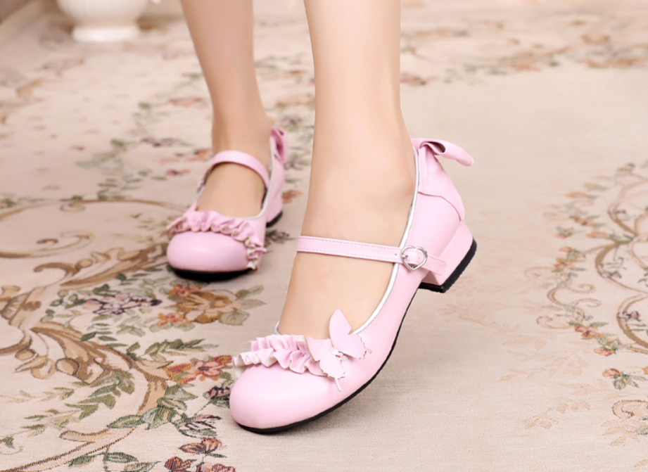 Sosic~Stand Still and Don't Fly~Daily Sweet Lolita Round Toe Handmade Shoes   