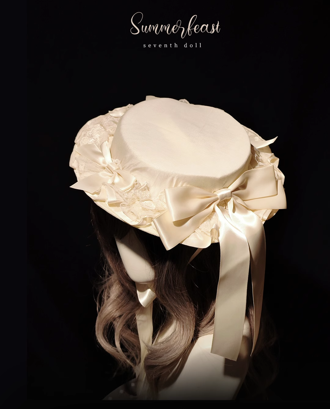 The Seventh Doll - Summer Evening Banquet - Sweet Lolita JSK with Tiered Ruffle Design and Hat (L M S XL) 42722:750892
