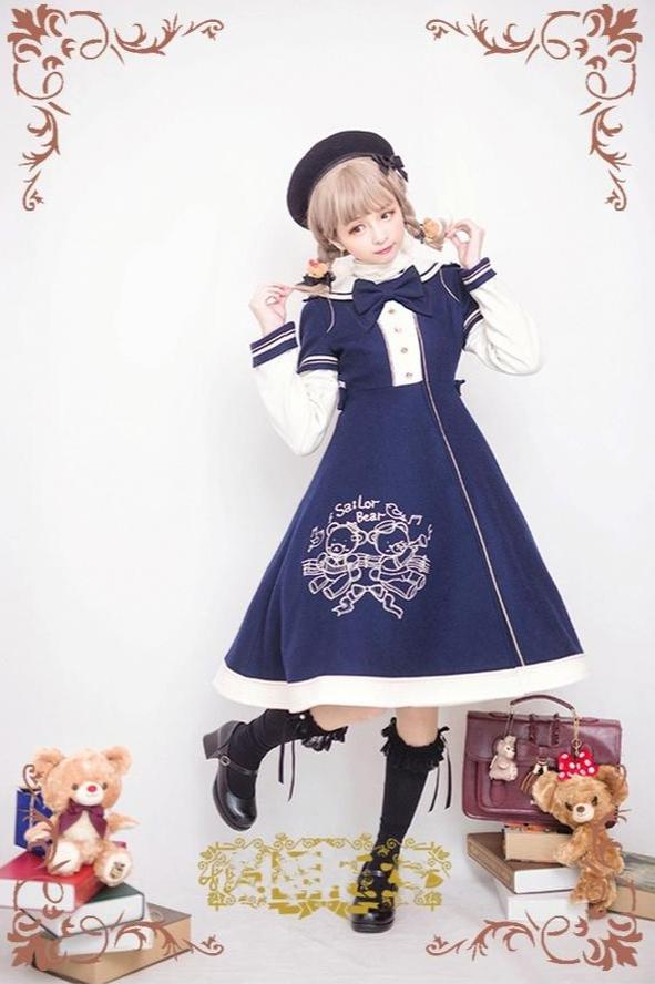 Strawberry Witch~Christmas Winter Lolita Coat New Year Embroidery Woolen Overcoat   
