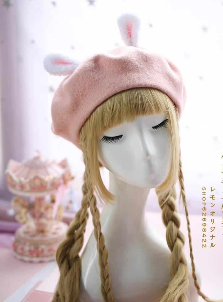 Xiaogui - Retro Lolita Christmas Deer Horn Beret Multicolors