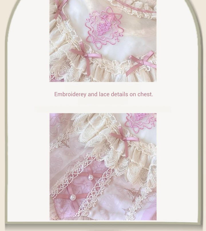 Bolero~Liliana Cat~Sweet Lolita Gorgeous OP Dress with Soft Lace & Organza
