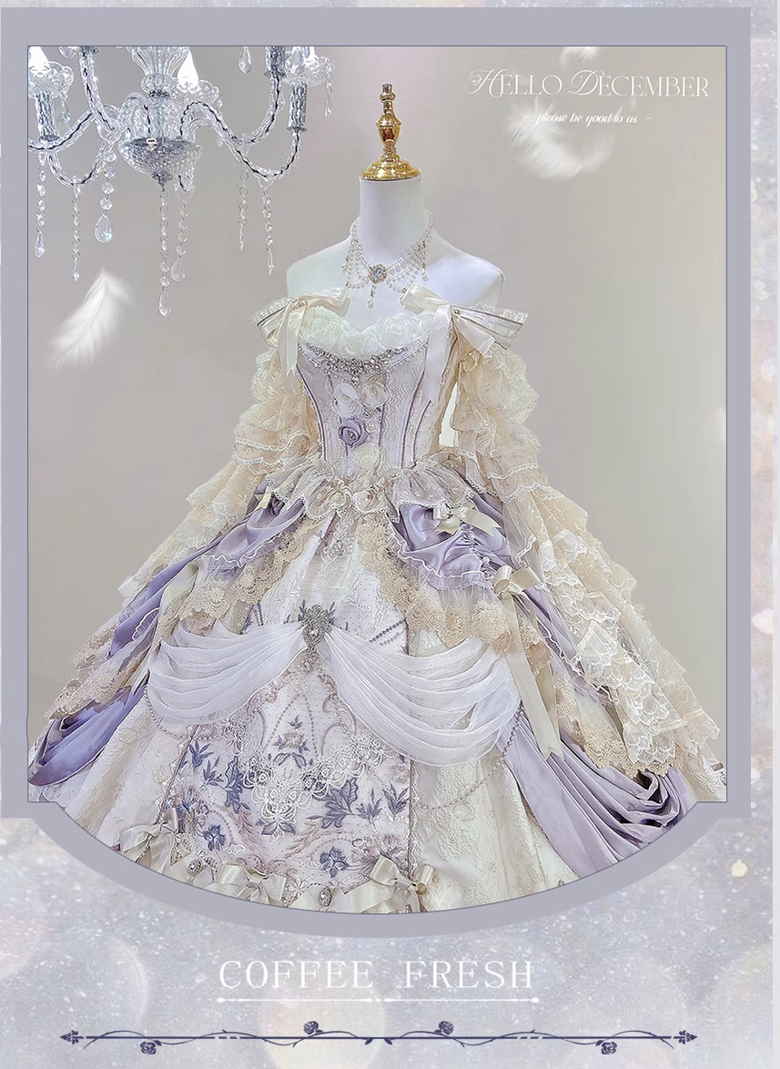 MieYe~Star Moon Praise~Weddiing Lolita Dress Bridal Princess Dress   