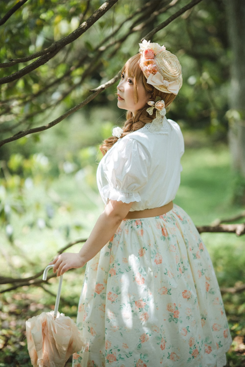 (Buyforme)Miss Point~Customized Vintage Sweet Elegant Rose Skirt   