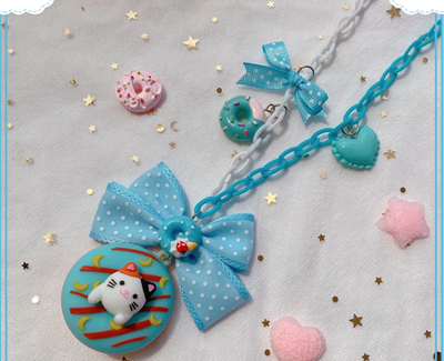 (Buy for me)Pretty Girl Lolita~Sweet Lolita Anime Characters Necklace sky blue  