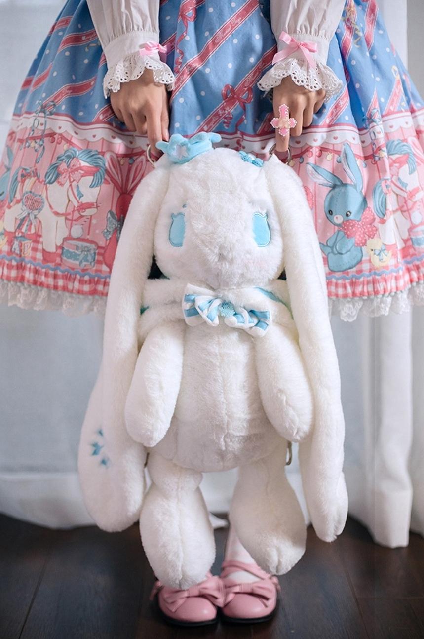 RosyDream~Kawaii Lolita Bunny Doll Bag Plush Doll with a Skeleton 42143:728409